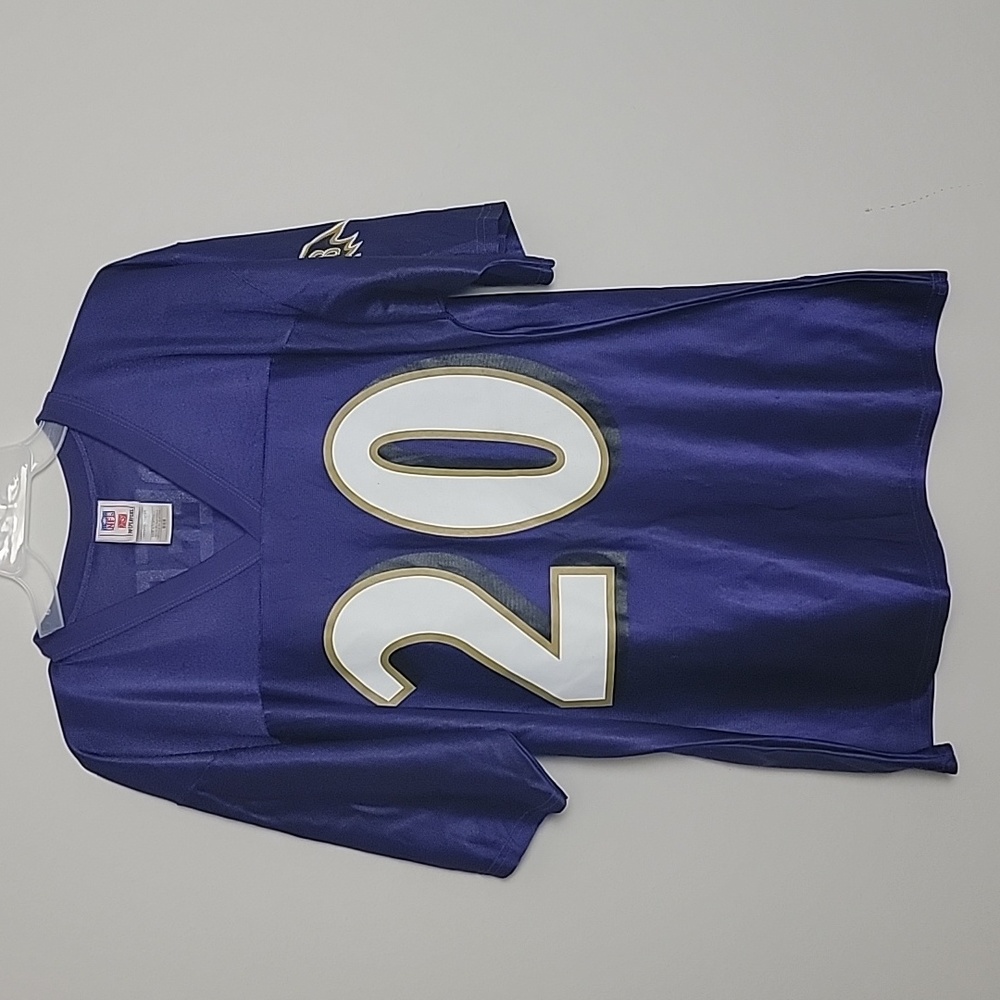 NFL Baltimore Ravens #20 Purple White Gold Jersey